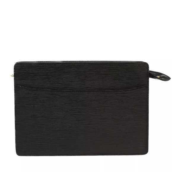 LOUIS VUITTON Epi Pochette Homme Clutch Bag Black - Picture 1 of 11